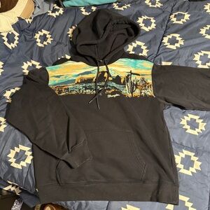 Wrangler Black Hoodie with Colorful Desert Scene